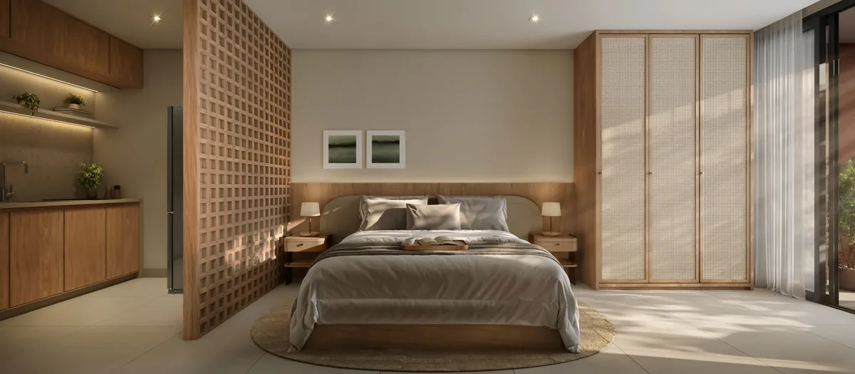 Quarto do duplex decorado