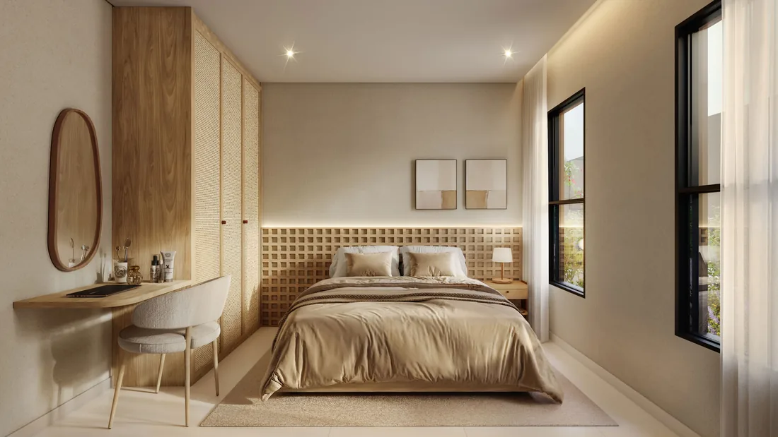 Quarto do apartamento de 2 quartos