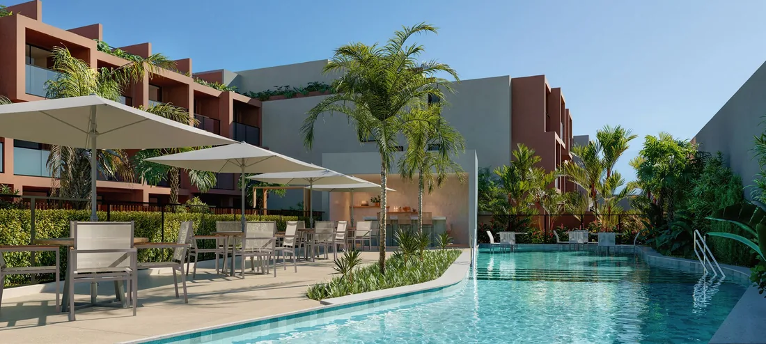 Pool bar ao lado da piscina